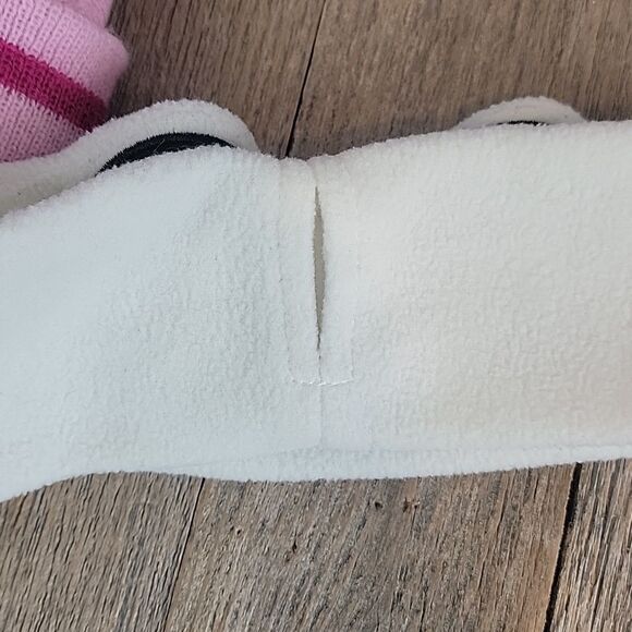 Girls kitten winter beanie with extra panda earwarmer - Picture 7 of 8